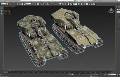 次世代坦克 E-100wt火炮,装甲车3D模型,MAX,MB,SKP多种格式