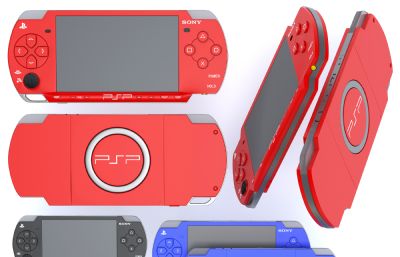 PSP2000掌上游戏机3D模型,MAX,SKP两种文件