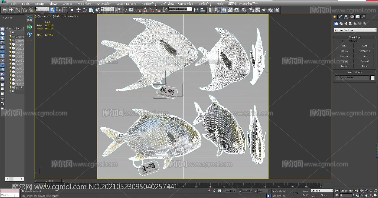 银鲳鱼 金鲳鱼 鲳鱼 平鱼 3d模型 Max Mb Fbx Obj Zpr Skp多种格式 鱼类动物 动物模型 3d模型下载 3d模型网 Maya模型免费下载 摩尔网