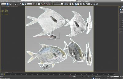 银鲳鱼,金鲳鱼,鲳鱼,平鱼3D模型,MAX,MB,FBX,OBJ,ZPR,SKP多种格式