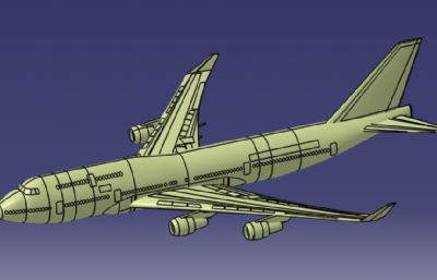 波音747客机模型,IGS格式