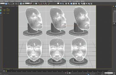 女性人脸雕塑,面具3D模型,MAX,MB,FBX,OBJ,ZPR等格式
