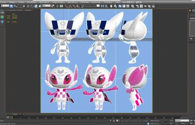 东京奥运会吉祥物未来(mirai)和永远(towa)3D模型,MAX,MB,ZPR,SKP多种格式