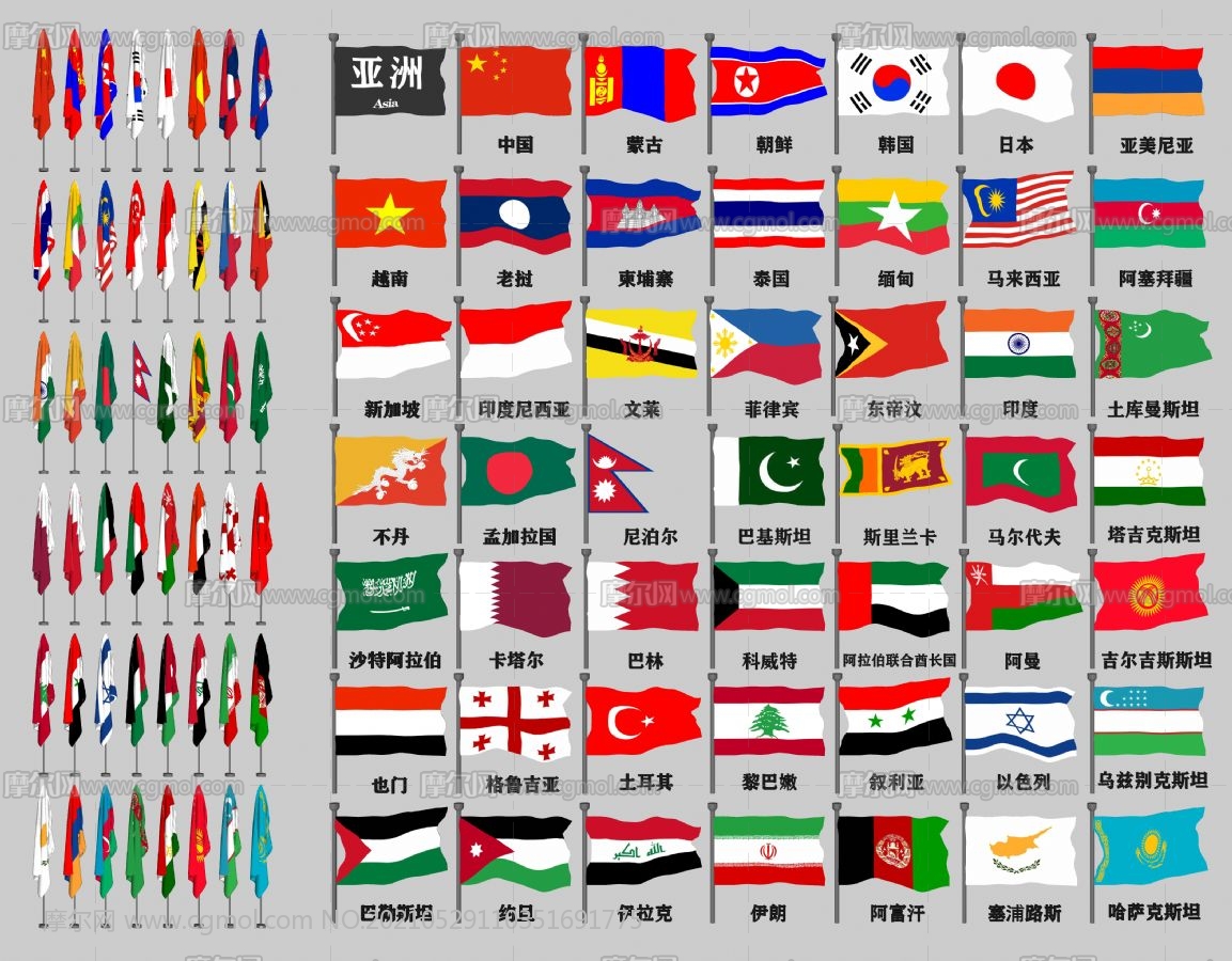 世界各国国旗 - Lightroom摄影PhotoShop后期