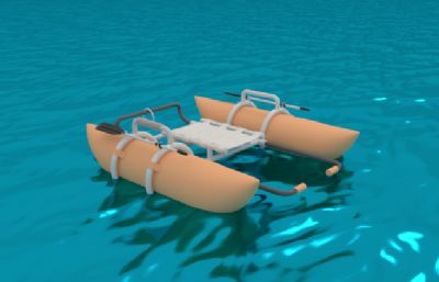 救援艇,皮划艇,救援船3D模型