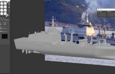 意大利海军火山级综合补给舰3D模型,OBJ,STL两种格式
