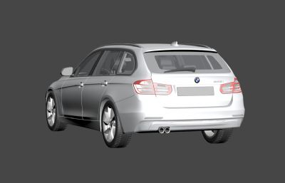 宝马335i SUV汽车3D模型,带内饰,MAX,FBX两种格式