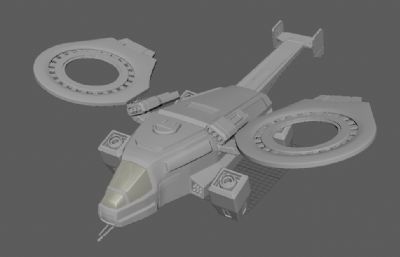 科幻垂直升降战斗机,直升机maya模型,OBJ格式