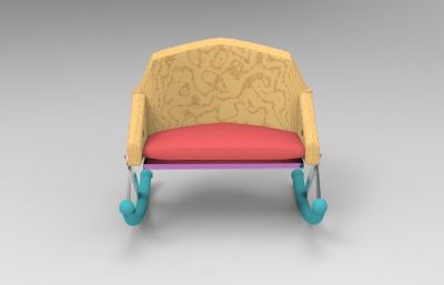 Maya3D荡秋千椅子,摇椅模型,MB,OBJ,BIP(KeyShot渲染文件)格式三种文件