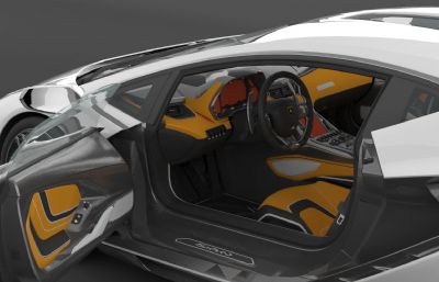 2020 款兰博基尼Sián FKP 37跑车3D模型
