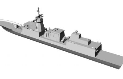 韩国海军KDX-IIA型驱逐舰3D模型,STL格式