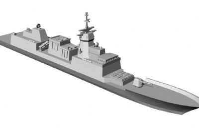 韩国海军KDX-IIA型驱逐舰3D模型,STL格式