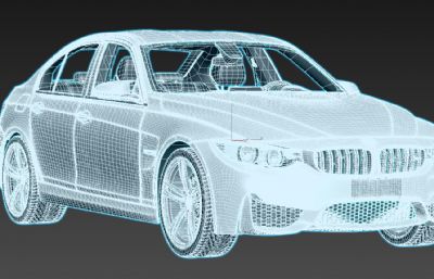 宝马M3汽车3D模型,MAX+FBX格式