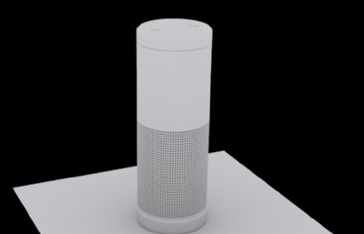 圆柱型音箱3D模型白模