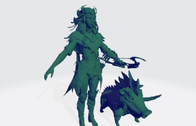 狩猎女神阿尔忒弥斯3D模型,MAX+STL两种格式