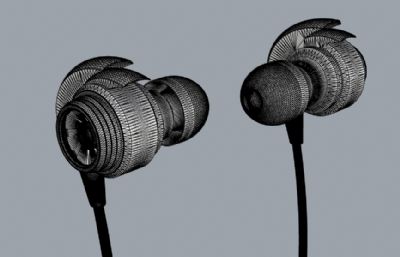 入耳式双动圈耳机,10MM+6MM单元组合+单独分件模型,可3D打印