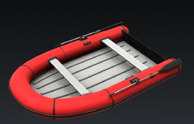橡皮船,橡皮艇3D模型