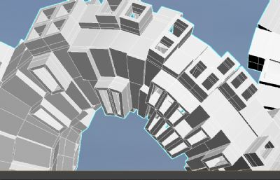 爱心建筑雕塑设计3D模型