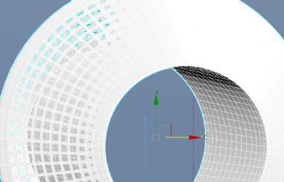 半镂空厚圆环雕塑设计3D模型