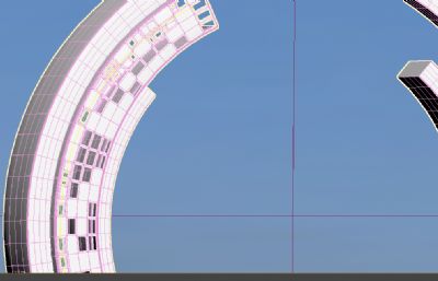 镂空残缺圆环雕塑设计方案3D模型