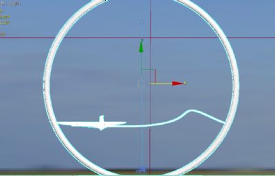 圆环+平台雕塑设计3D模型