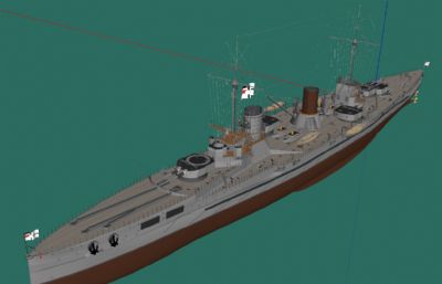 德意志帝国海军塞德里茨号战列巡洋舰su模型