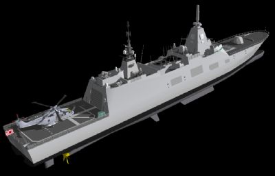 日本熊野号护卫舰su模型