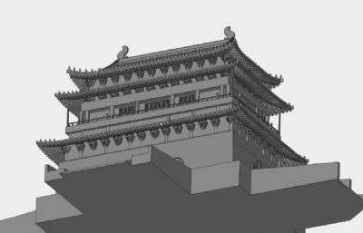 北京鼓楼3D打印模型