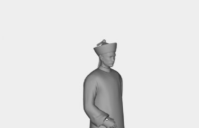 清朝官员人偶STL格式3D打印模型