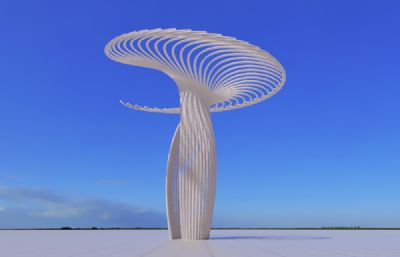菌伞蘑菇造型雕塑设计3D模型