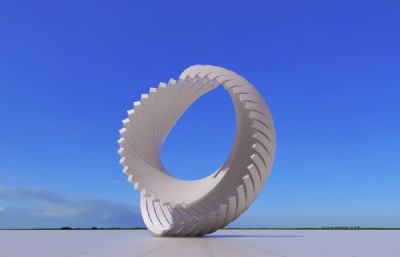翅膀雕塑设计3D模型