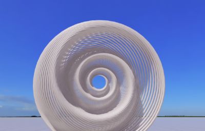 宇宙之环雕塑设计3D模型