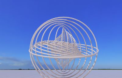 环-雕塑设计3D模型
