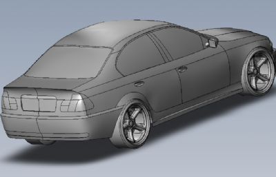 宝马325汽车solidworks数模图纸模型