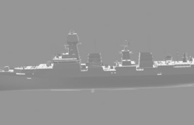 加尔各答级驱逐舰3D模型精模,STL格式