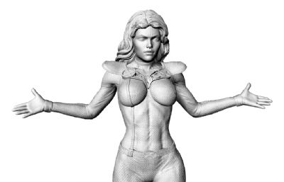 X战警-暴风女高精度3D打印模型(网盘下载)