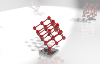 立方体晶格摆件3D模型