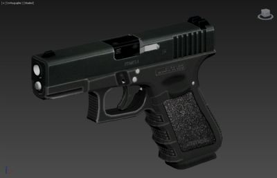 Glock19格洛克19手枪3D模型,游戏模型
