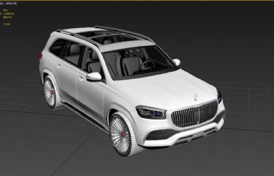 2021款进口奔驰迈巴赫GLS600汽车3D模型
