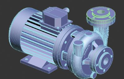 离心泵,水泵,压缩机3D模型,MAX,FBX,OBJ多种格式