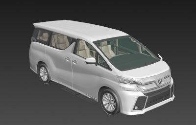 丰田威尔法豪华型MPV汽车3D模型