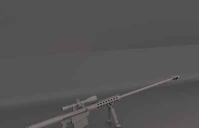 巴雷特狙击枪道具maya模型