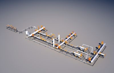 门站工艺设备区3D模型