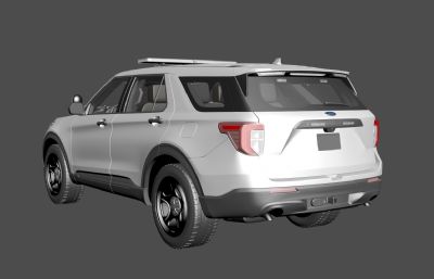2020款Ford Explorer Police Interceptor福特汽车3D模型