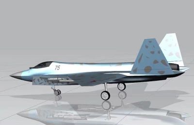 俄罗斯空军苏-75 checkmate战斗机3D模型