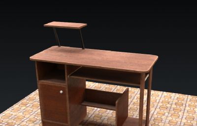 家用木质电脑桌3D模型