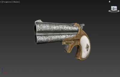 Remington Derringer-德林杰袖珍手枪外观游戏道具3D模型