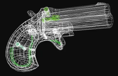 Remington Derringer-德林杰袖珍手枪外观游戏道具3D模型