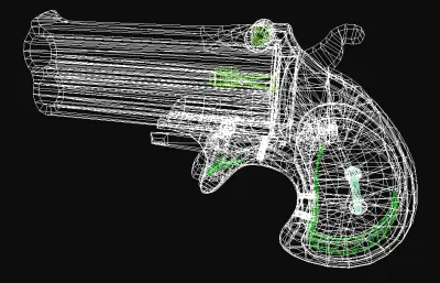 Remington Derringer-德林杰袖珍手枪外观游戏道具3D模型