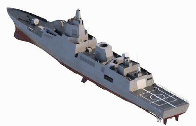 台湾新一代飞弹巡防舰3D模型,MAX,STL两张格式,MAX文件带贴图